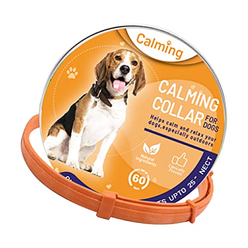 CLSSLVVBN Beruhigendes Halsband für Haustiere, universeller orangefarbener Anti Angst Halsring für Hunde und Katzen, Orange für Hund, 70cm von CLSSLVVBN