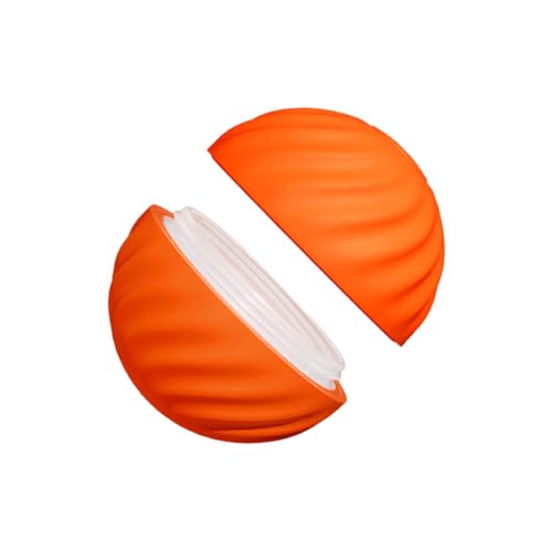 CLSSLVVBN Beweglicher Hundeball, langlebiger und verschleißfester rollender Ball für endlosen Spaß, intelligenter, Sich selbst bewegender Ball mit 2 Modi, TPR, Orange Ersatzgehäuse von CLSSLVVBN