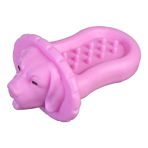 CLSSLVVBN Kauspielzeug für Haustiere, Silikon, beißende Kleintiere, interaktiver Zahnstab mit Duftkaugummi, Reinigungszahnzubehör, Rosa von CLSSLVVBN