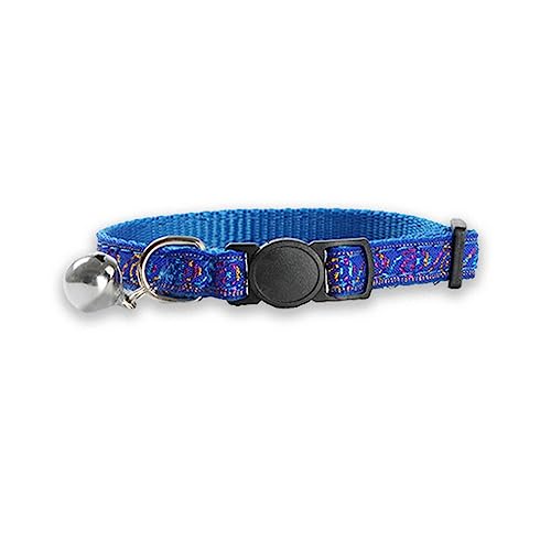 CLSSLVVBN Welpenhalsbänder Bell Neck Strap Safety Buckle Multicolor Breakaway Buckles Kitten Dogs zum Ziehen von Haustieren Gewährleistung der Sicherheit, Blau von CLSSLVVBN