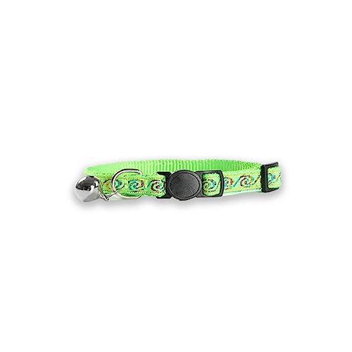 CLSSLVVBN Welpenhalsbänder Bell Neck Strap Safety Buckle Multicolor Breakaway Buckles Kitten Dogs zum Ziehen von Haustieren Gewährleistung der Sicherheit, Grün von CLSSLVVBN