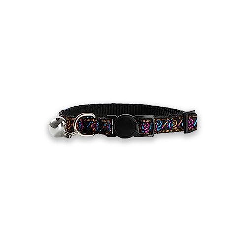 CLSSLVVBN Welpenhalsbänder Bell Neck Strap Safety Buckle Multicolor Breakaway Buckles Kitten Dogs zum Ziehen von Haustieren Gewährleistung der Sicherheit, Schwarz von CLSSLVVBN