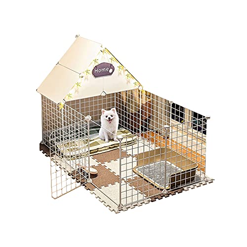 CLoxks Türschutzgitter Pet Playpen Faltbares Pet spielpen faltbares Tor for Hunde mit tür tragbare Indoor kleine Haustiere Zaun welpen faltender käfig Absperrgitter Treppengitter Kindergitter von CLoxks