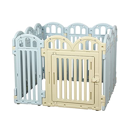 Türschutzgitter Pet Playpen Faltbares Pet Playspen mit Tor, Hundestift Indoor Faltbare tierische Übung Spielplatz 10 Panels Mittlere Tiere Hausbedarf Absperrgitter Treppengitter Kindergitter (Color : von CLoxks