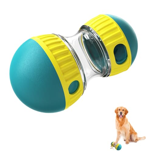 Interaktiver Leckerli-Spender für Hunde – Langsames Fütterungspuzzle, Leckerli-Ball, Gehirnstimulationsspielzeug, Hunde-Weihnachtsbereicherung, Langeweile, Spielzeug für Welpen, kleine, mittelgroße von CMANLNYK