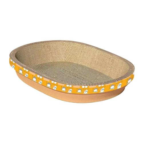 CMBSSTBB Cat Scratcher Lounge Katzenbett Nest Grinding Claw Wellpappe Kitty Scratching Pad, L von CMBSSTBB