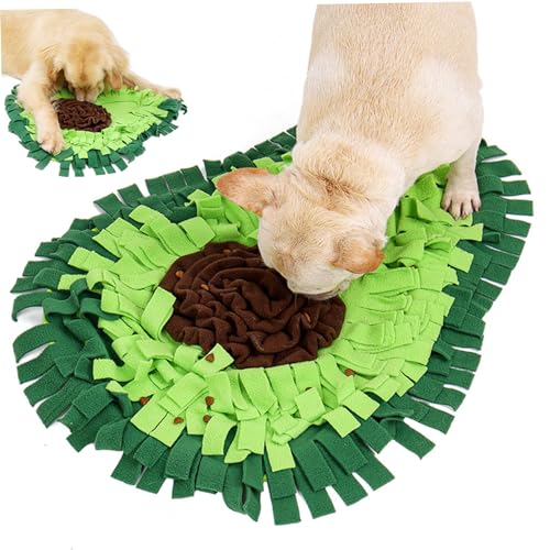 CNAFGBGG 1pc Dog Snuffle Matte, 20.9x27.2 Interaktive Kaninchenfuttermatte, Nicht-Slip-Hund-Behandlungsmatte, Fruchtform-Hundeanreicherungsspielzeug für Futterfertigkeiten, Stressfreisetzung von CNAFGBGG