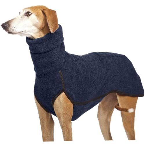 CNAFGBGG Hochkragen Haustierkleidung für mittelgroße Hunde Winter warm warm Big Hundemantel Hound Große Dane Hundeversorgung (Farbe: Dunkelblau, Größe: M) von CNAFGBGG