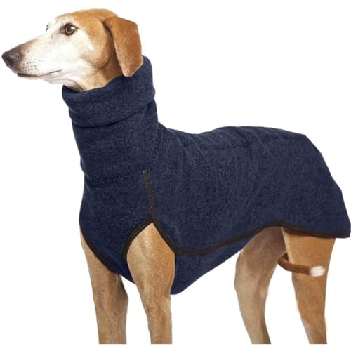 CNAFGBGG Hohe Kragen Haustierkleidung für mittelgroße Hunde Winter warm warm Big Hundemantel Hound Große Dane Hundeversorgungen (Farbe: Dunkelblau, Größe: M). von CNAFGBGG