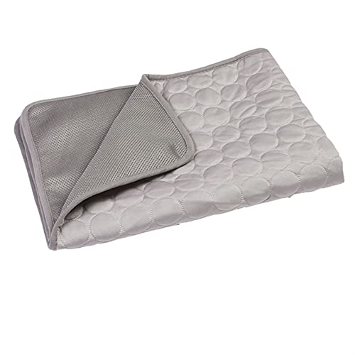 Kühlmatte für Haustiere Hundekühlmatte Cool Pad Matte for Hunde Katze atmungsaktive Decke Katzen Eisbads Waschbare Sommersofa Haustierbett Haustier Matte (Color : Grey, Size : M 60x50 cm) von CNRTSO