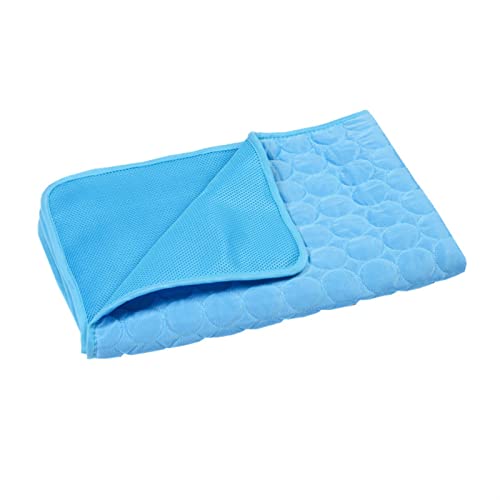 Kühlmatte für Haustiere Hundekühlungsmatte Sommerpolster Haustiermatte for Hunde Katzendecke Sofa atmungsabstierbarer Sommerwaschabletzzubehör Accessoires (Color : Color 1, Size : L(70x55cm)) von CNRTSO