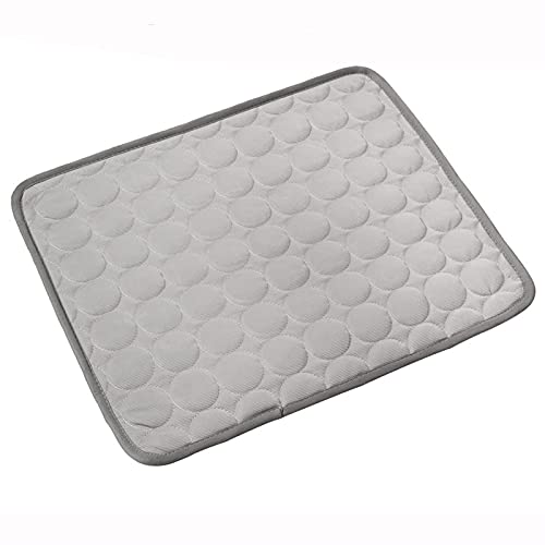 Kühlmatte für Haustiere Sommer Colling Hundematte for Hundekatze atmungsaktive Decke Ice Pad Waschbares atmungsaktives kühlbares Haustierbett -Sitzträger for Hunde (Color : Grey, Size : 100X72cm) von CNRTSO