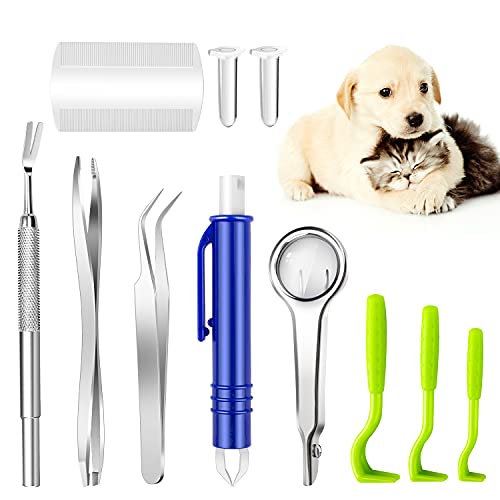 COCHIE Zeckenzange für Hunde & Katze Profi Zeckenhaken Set 9er Pack,Zeckenentfernung In Sekunden, der Sichere Zeckenschutz Für Kinder & Haustiere, Hund, Katze Und Mensch von COCHIE