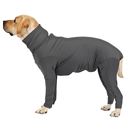 COCHPR Hunde-Einteiler, verhindert Ausfallen, Haare, Operationen, Genesungsanzug, Haustier-Body, Sportshirt, reduziert Angstzustände, (XL, Dunkelgrau) von COCHPR