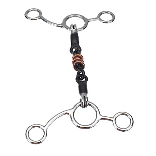 COCOCO Edelstahl Horse Bit Horse Mouth Riding Rennausrüstung Double Jointed Mouth Trense Bit Equestrian Decoration Zubehör-135mm von COCOCO