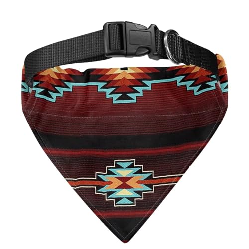 COEQINE Hund Hochzeit Bandana Hund Bandanas Halsband Valentinstag Rot Western Tribal Muster Kleine Mittlere Große Hunde Katzen Waschbar Dreieck Taschentuch Größe M von COEQINE