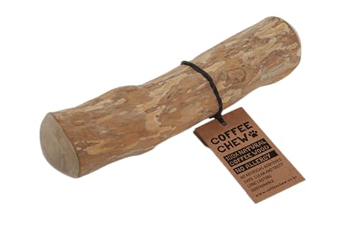 COFFEE CHEW Kaustab und Spielzeug, echtes Kaffee-Holz, sicher, ohne chemische Zusätze, Welpen zahnen, Apportieren, aggressive Kauer für Hunde (verschiedene Größen – S, M, L, XL) von COFFEE CHEW