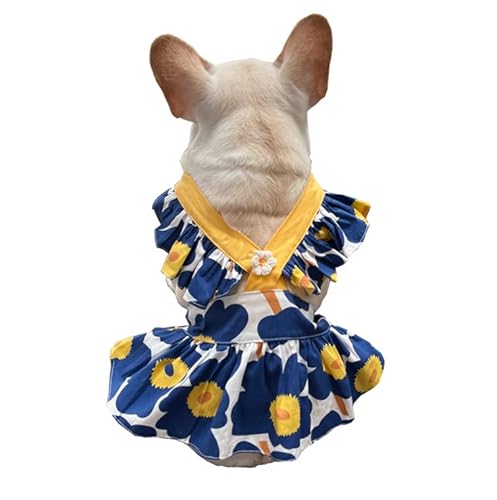 COGOALL Hundehemd Kleidung Sommer Seabeach Tank Top Weste Für Kleine Hunde Welpen Katze Hundekleidung Dünne Anzug Hemdjacke (L,Blue) von COGOALL