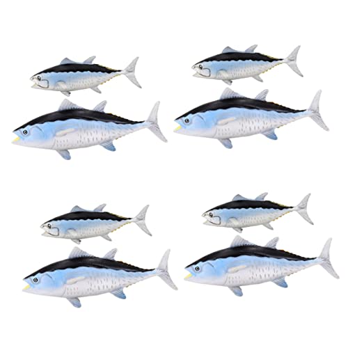 COHEALI 8 STK Simulierter Thunfisch Seefisch-skulptur Mini-Fisch-Ornament Meerestiere Figur Spielzeug Fisch Wandskulpturen Fische Modelle Miniaturtiere PVC Kind Kleiner Fisch Spielzeugset von COHEALI