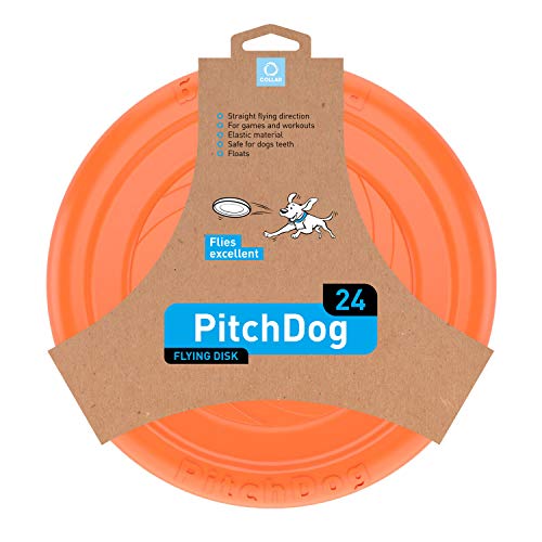 PitchDog - Game Barbell (Ø24) Orange Dog Flying Discs for Puppies and Large Breed Dogs von COLLAR