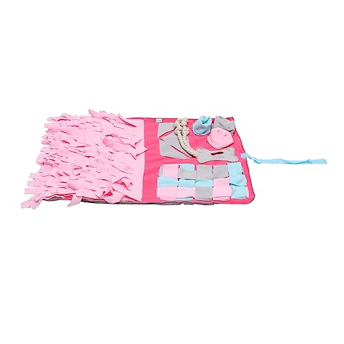 1Stk Pet Sniffing Pad Schnüffelkissen für Katzen Interaktive Futterdecke Welpenmatte Dog chew Toy hundekauspielzeuge Hundeleine schnüffelmatte für Hunde Heimdekoration Stoff Rosa COLLBATH von COLLBATH