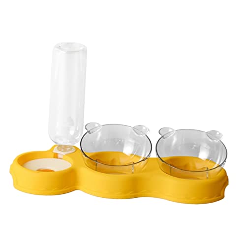 COLLBATH Katzennapf-Set 2 Separate Futternäpfe Wasserspender 3-in-1-Futterspender Stressfresser von COLLBATH