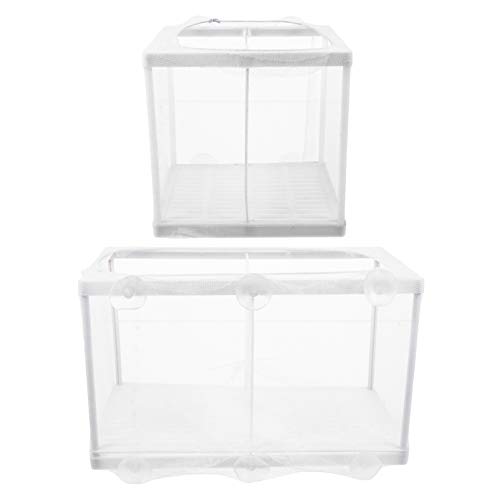 COLLBATH 2pcs Aquarium Separator Net Für Fisch Zucht Kit Guppy Inkubator Box Tassen von COLLBATH