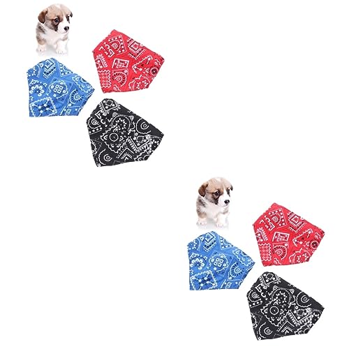 6 STK Hundelätzchen dreiecksschal dreieckschal hundehalsbänder Scarf Haustier-Speicheltuch aus Baumwolle Welpenhalsband welpen zubehör Speichelhandtuch für Haustiere Dreieckstuch COLLBATH von COLLBATH