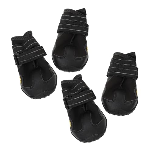 COLLBATH 8 STK Hund Warme Stiefel Haustier Hundeschuhe Winter Haustierschuhe Stiefel Für Haustierhunde Hundeschuhe Für Große Hunde Husky-Stiefel Haustierbedarf Allwetter-hundeschuhe Black von COLLBATH