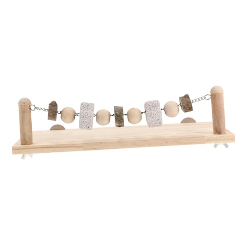 COLLBATH Spielset 2-teilig Holzplattform Sprungbrett und Leiter Spielzeug für Kleintiere Hamster Papageien Eichhörnchen von COLLBATH