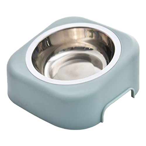 COLLBATH 1 Satz Anti-Kipp-haustiernapf Interaktiv Zauberstab Stand Kragen Zubehör Knopf Pfote Sprühen Hundefutter Käfig Freundlich Spender Becher Streifen Keks Rostfreier Stahl Blue von COLLBATH