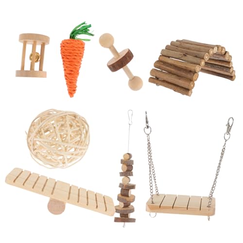 COLLBATH Teeterboard Schaukel Spielzeug für Hamster 1 Set Holz Klettern Leiter Übung für Haustiere von COLLBATH