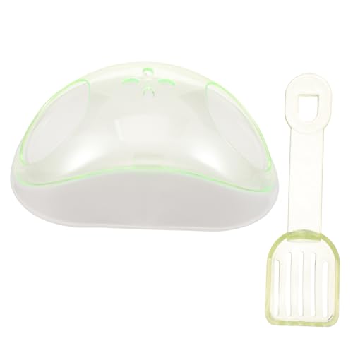 COLLBATH 1 Satz Hamster Transparentes Badezimmer Chinchilla Hamstersandbad Hamster-badewanne Hamsterkäfig Kleintier Badehaus Sandbadbehälter Für Hamster Igel Toilette Light Green Plastik von COLLBATH