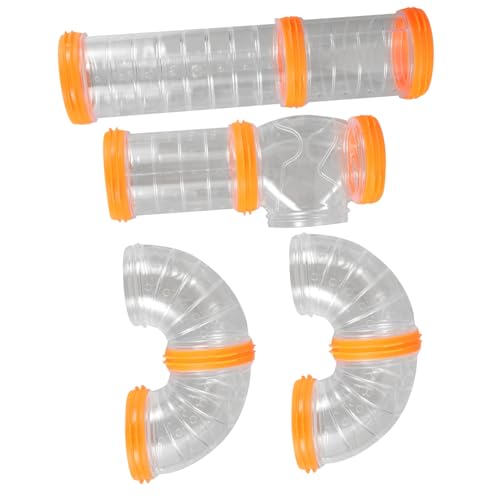 COLLBATH 1 Satz Hamsterpfeifen-Set Meerschweinchen Röhre Tunnel für Hamster Hamsterröhrenspielzeug Hamsterrohr-Set DIY Hamster Käfig Zubehör DIY Außenrohre Hamster DIY Hamstertunnel Plastik von COLLBATH