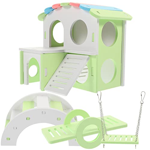 COLLBATH 1 Satz Hamsterzimmer Übungsspielzeug für Ratten Hamsterhütte Chinchilla-Spielzeug hamsterhaus Hamster brücke Lebensraum wiederverwendbares Hamsterversteck aus Kunststoff PVC von COLLBATH