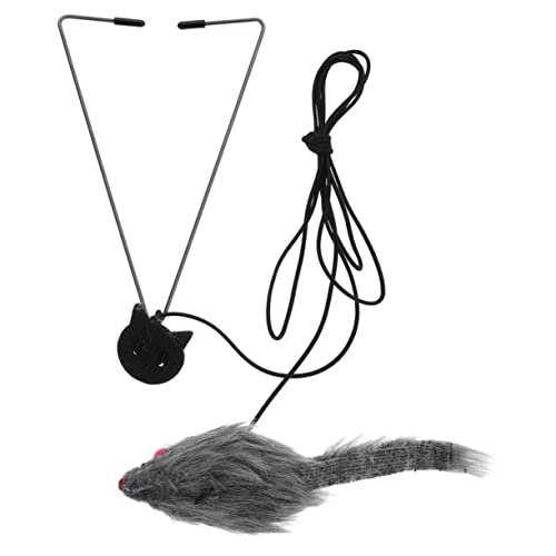 COLLBATH 1 Satz Haustier Katze Teaser Interessanter Katzenhalsstab Katzenspielzeug Neckender Stock Für Hauskatzen Zum Aufhängen An Der Katzentür Kätzchen Teaser Plastik Black von COLLBATH