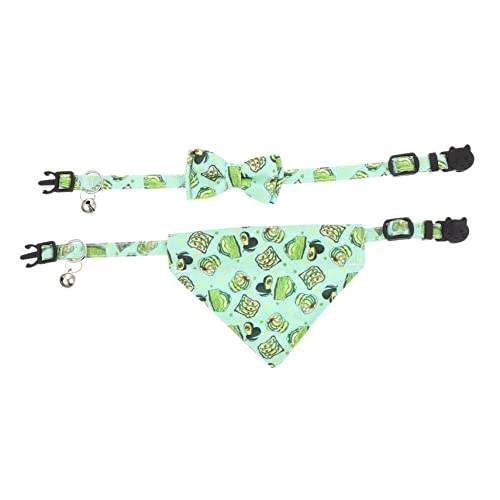 COLLBATH 1 Satz Haustierhalsband Kitten zubehör Kitten Tierzubehör Kätzchenhalsband Katzenhalsglocke für tragbares Katzenlätzchen tragbares Katzenbandana Polyester von COLLBATH