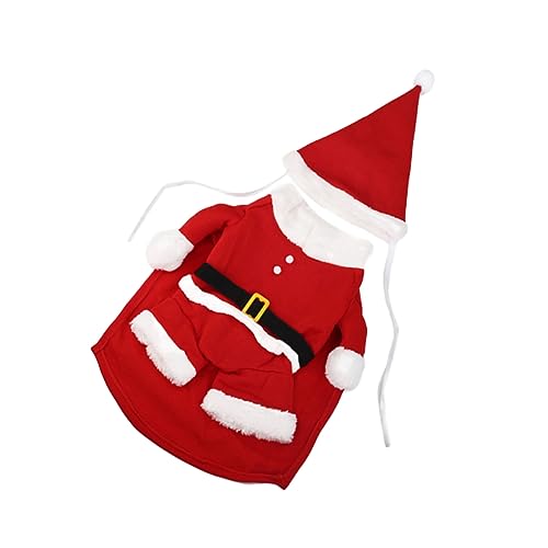 COLLBATH 1 Satz Weihnachtsmantel Weihnachts hundepullover Dog Christmas Costume Welpen-Weihnachtsmann-Kostü Hundekostü Weihnachtsmann Kleider Hundekleidung Hund weihnachtskostü Hündchen von COLLBATH