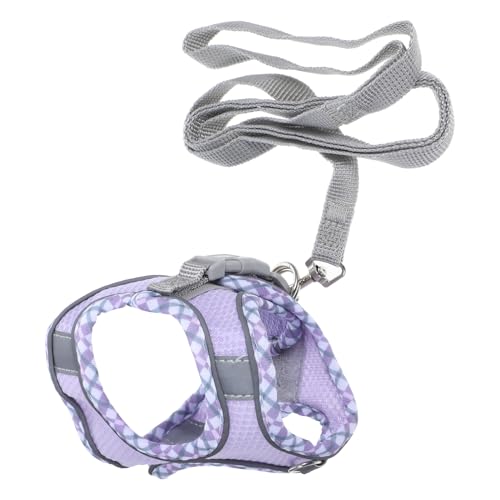 COLLBATH 1 Satz Reflektierendes Kätzchengeschirr Welpengeschirr, Leine Katzengeschirr Kätzchen Halsband Leine Haustier Geschirr Katzenwestenleine Katzenhalsband Leine Polyester von COLLBATH