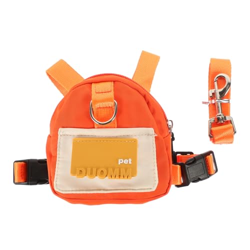 COLLBATH Haustier-Tragetasche Rucksack Geschirr Hunde-Selbsttragetasche Kotbeutelspender Orange S von COLLBATH