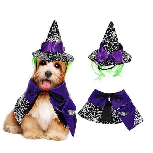 COLLBATH 1 Set Halloween Katzenumhang Halloween Haustierumhang Welpenumhang Katze Hexenumhang Katzenkostüm Kostüme Für Katzen Halloween Haustiere Kostüme Partyumhang Für von COLLBATH