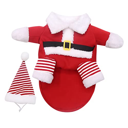 COLLBATH 1 Set Haustier Hund Weihnachten Biped Kleidung Set Hundejacke Haustierpullover Hamster Bad Toilette Weihnachten Welpe Haustierkleidung Welpen Weihnachtsoutfits Hundeärmel von COLLBATH