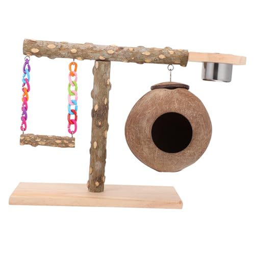 COLLBATH 1 Set Papageienständer Vogel Fitnessstudio Spielplatz Nymphensittiche Papageienspielzeug Papageienschaukel Vogel Saugnapf Vogelkäfig Schaukel Vogeltisch Sitzstange von COLLBATH