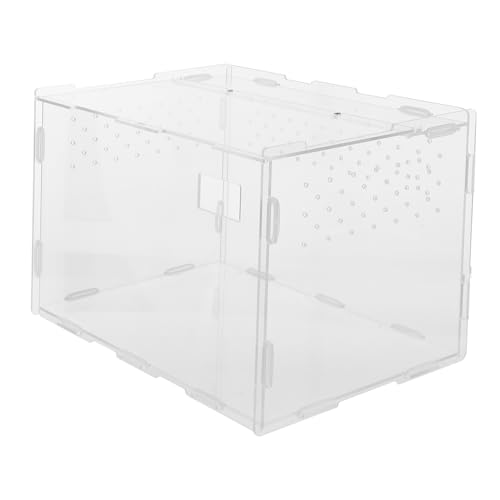 COLLBATH 1 Stück Karton Futterbox Für Reptilien Fütterung Schlüpfen Eidechsenspeicher Brutbehälter Hamster Ausgehender Käfig Zuchtkäfig Für Haustiere Reptilien Schlüpfen Acryl Transparent von COLLBATH