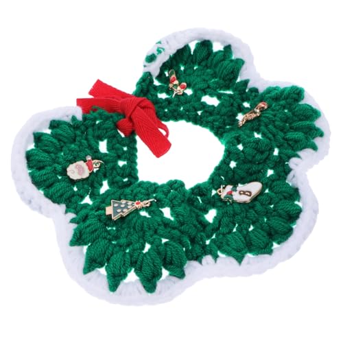 COLLBATH 1 Stück Wolle Haustierhalsband Weihnachten Hundehalsband Verstellbares Hundehalsband Weihnachten Katzenhalsband Haustier Hundehalsband Weihnachten Haustier Dekoration Haustier von COLLBATH