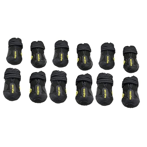 COLLBATH 12 STK Haustier-hundeschuhe Haustierschuhe Für Katzen Schuhe Für Hunde rutschfeste Hundeschuhe Schwarze Hundestiefel Hundeschuhe Für Schnee Hund Warme Stiefel Black von COLLBATH