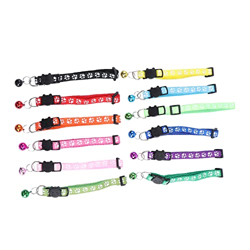 COLLBATH 12St Glockenhalsband für Hund Haustierbedarf goldene Katze -Cam- Zubehör Dog Accessories Dog Collars schöner für Haustiere Modischer Kragen Stoff von COLLBATH