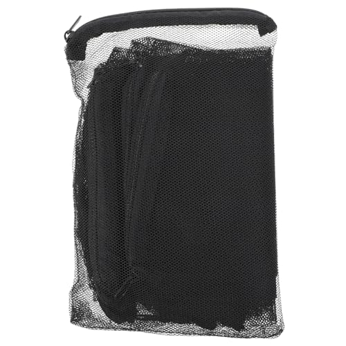 COLLBATH 15 Stücke Mesh Beutel Für Aquarium Tasche Reißverschluss Wasser Filtration Tasche Für Fisch Tank Media Schwarz 15x20 von COLLBATH