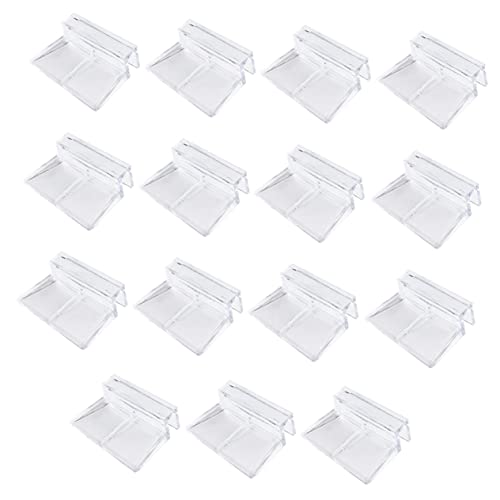 COLLBATH Komplettes Set mit 15 Acryl-Clips für Aquarien universelle Halterung für 5–6 mm Glasaquarien von COLLBATH