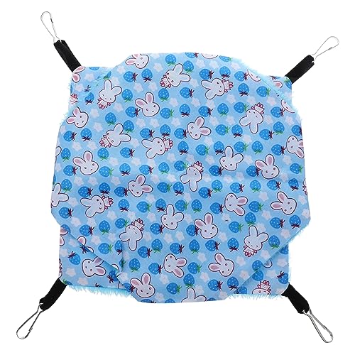 COLLBATH 1Stk Doppelhängematte für Haustiere käfig versteck Bett Haustiere hängendes Plüsch Ratte haustierbett pet Bed Spielzeug Hamsternest Haustier-Hängemattennest Blue von COLLBATH